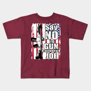 2024 Election Flag Say No To Gun Control Joe Kids T-Shirt